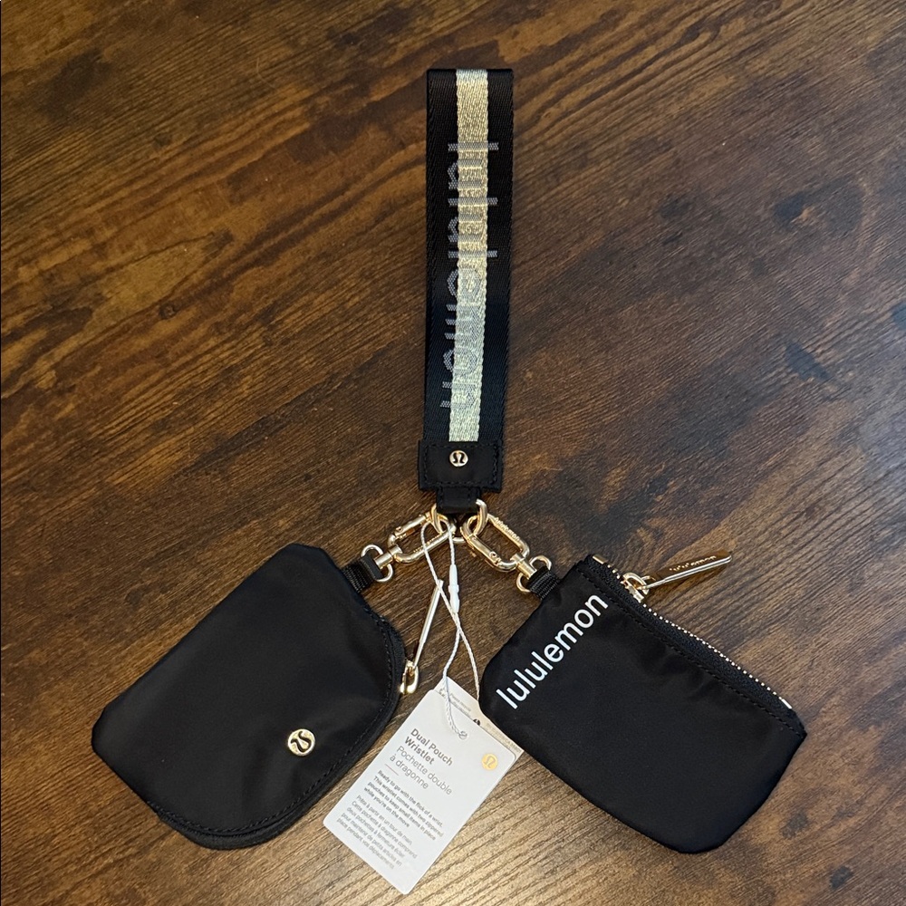 lululemon athletica Black and Gold Key & Card Holder Set